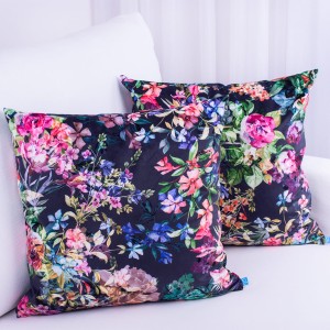 Poszewka ozdobna 45x45 cm Velluto Kwiaty 390994/002