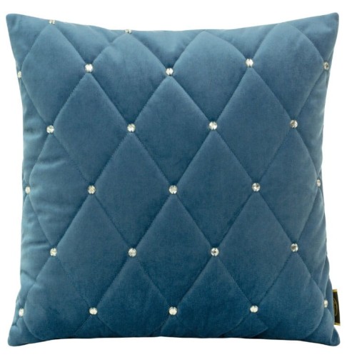 Poszewka ozdobna 45x45 cm Velvet 37 Niebieski