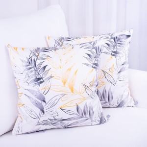 Poszewka ozdobna 45x45 cm Velluto Liście 411199/105