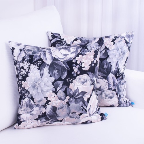 Poszewka ozdobna 45x45 cm Enjoy Kwiaty popiel 55043/443