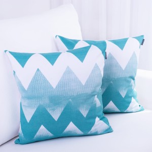 Poszewka ozdobna 45x45 cm Diamond Love zygzak turkus