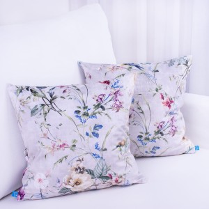 Poszewka ozdobna 40x40 cm Soft Kwiaty i ptaszki 410026/001