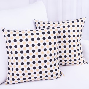 Poszewka ozdobna 45x45 cm Brilant Kropki czarno-złote