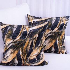Poszewka ozdobna 45x45 cm Velluto Liście 391501/006