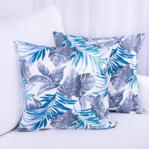 Poszewka ozdobna 45x45 cm Enjoy Liście turkusowe D0973/101
