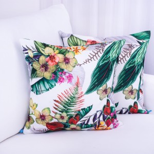 Poszewka ozdobna 45x45 cm Oxford Hawajskie kwiaty 380415/101