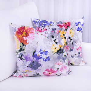 Poszewka ozdobna 45x45 cm Velluto Kwiaty 54679/1001