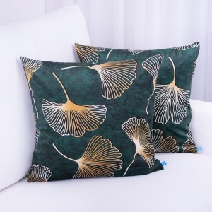 Poszewka ozdobna 45x45 cm Velluto Liście 401129/106