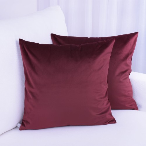 Poszewka ozdobna 40x40 cm Velvet Bordo 17