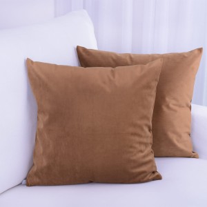 Poszewka ozdobna 40x40 cm Velvet Brązowo-żółty 5