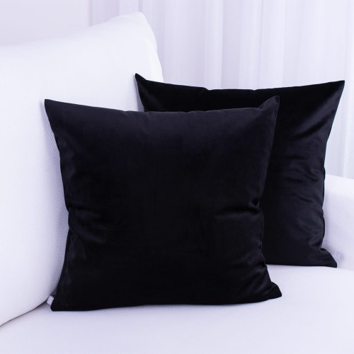 Poszewka ozdobna 45x45 cm Velvet Czarny 27