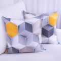 Poszewka ozdobna 45x45 cm Enjoy Geometria sześciany musztardowe 400291/101