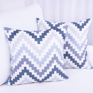 Poszewka ozdobna 40x40 cm Enjoy Geometria zygzak kostka szara 380109/109