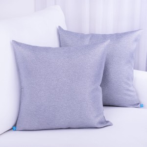 Poszewka ozdobna 40x40 cm SREBRNA 1D