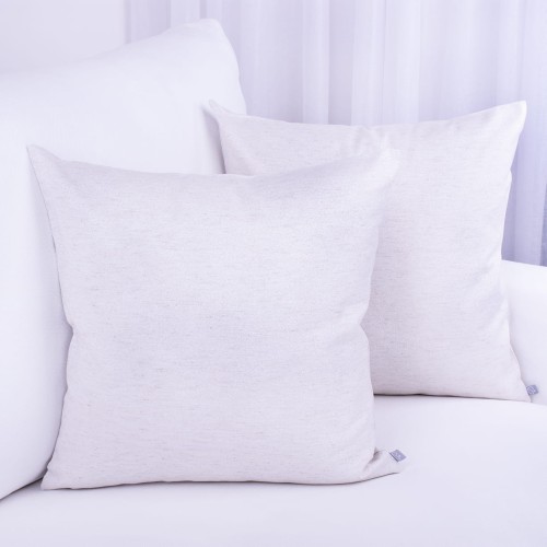 Poszewka ozdobna 45x45 cm Harvey 9A Krem+srebro