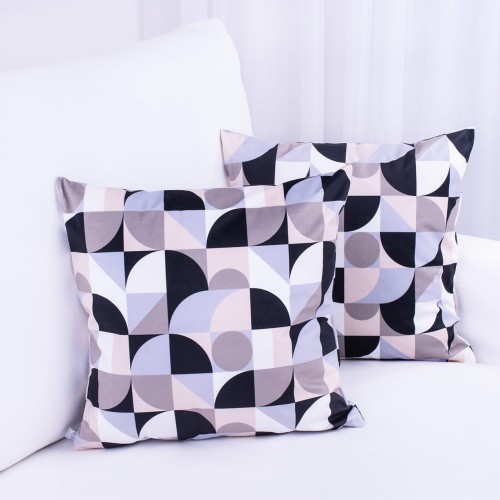 Poszewka ozdobna 40x40 cm Velvet Soft Geometria retro 1