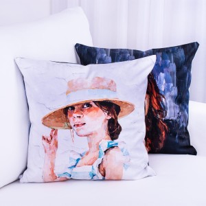 Poszewka ozdobna 45x45 cm Velvet Portret wzór 1