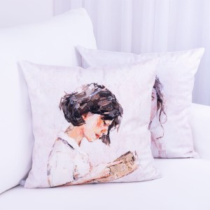 Poszewka ozdobna 45x45 cm Velvet Portret wzór 2