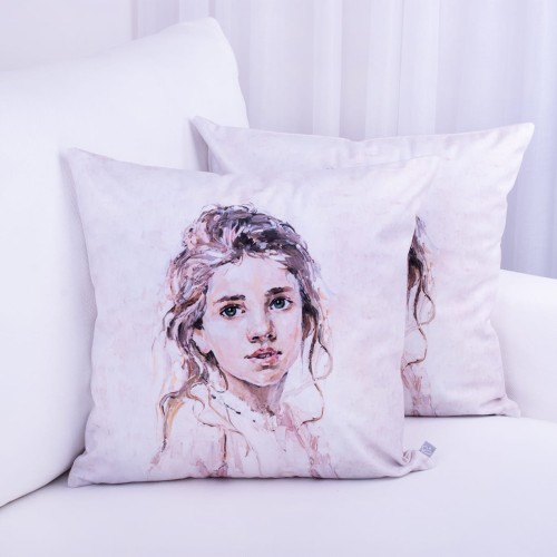 Poszewka ozdobna 45x45 cm Velvet Portret wzór 2