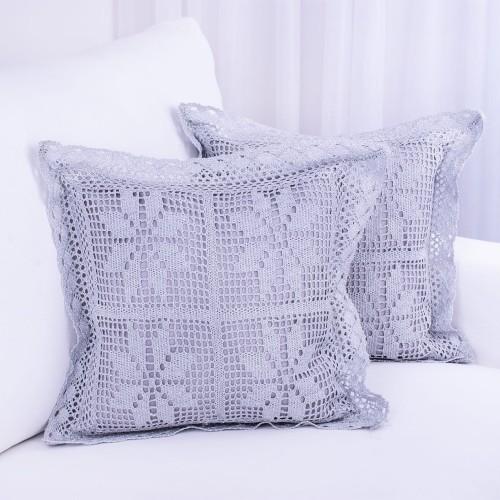 Poszewka ozdobna 40x40 cm Argento srebrna
