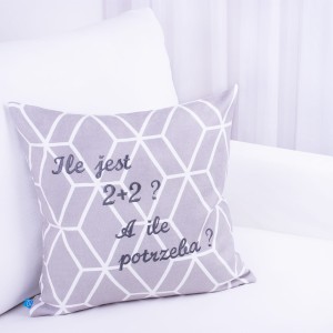 Poszewka ozdobna 45x45 cm Geometria szara