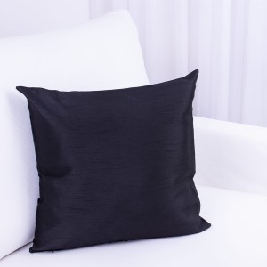 Poszewka ozdobna 45x45 cm Atłas czarna