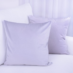 Poszewka ozdobna 40x40 cm Velvet Szary jasny 18/140