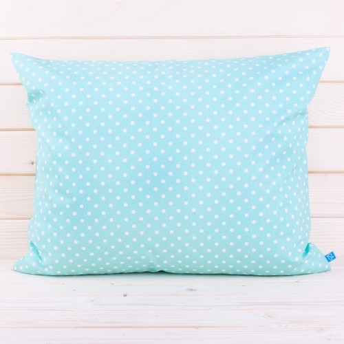 Poszewka z bawełny 70x80 cm Kropeczki na mięcie