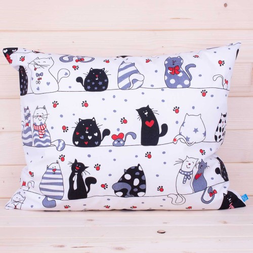 Poszewka z bawełny 50x70 cm Kotki 1