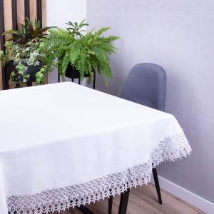 Obrus DA-555 130x180 cm Biały owal