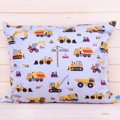 Poszewka z bawełny 70x80 cm Pojazdy budowlane 2
