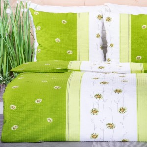 Pościel z kory 160x200 cm Zielone margaretki