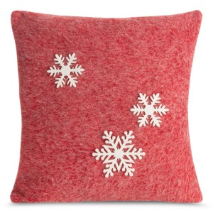 Poszewka świąteczna 40x40 cm Śnieżynka 83A czerwona