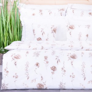 Pościel bawełniana 140x200 cm Beżowa łąka