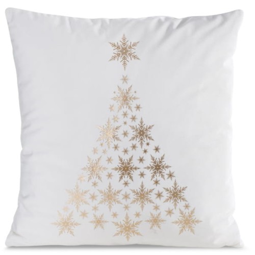 Poszewka świąteczna 45x45 cm Joy 5B Biały+szampań