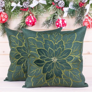 Poszewka świąteczna 40x40 cm Gwiazda betlejemska zielona