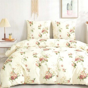 Pościel z bawełny satynowej 200x220 cm M1619 + prześcieradło