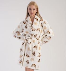 Szlafrok damski SOFT 304077 rozm: L Renifery krótki