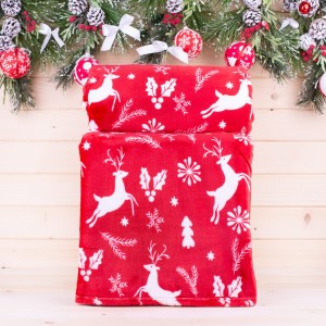 Koc świąteczny 220x200 cm mikrofibra Renifery KJS-71