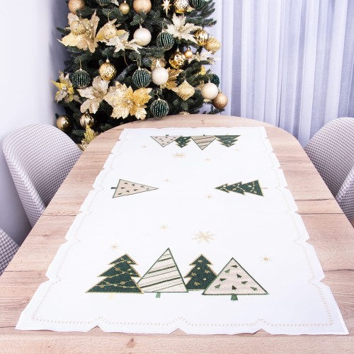 Bieżnik świąteczny 60x120 cm YM50170A Choinki