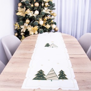 Pas świąteczny 40x160 cm YM50170A Choinki