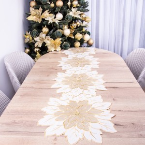 Pas świąteczny 40x160 cm YM50327D Złota gwiazda