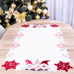 Bieżnik świąteczny 50x100 cm Skrzaty czerwony 069