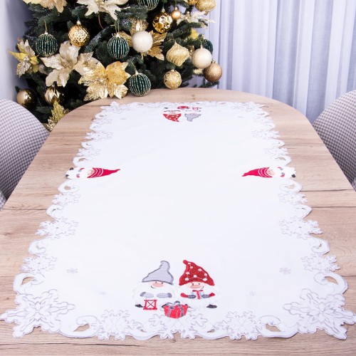 Bieżnik świąteczny 60x120 cm wzór 508 Skrzaty