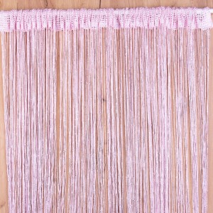 Firana makaron szer: 150 cm wys: 250 cm Róż z nitką srebrną