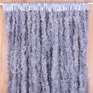 Firana makaron szer: 300 cm wys: 250 cm Biała czarna pióra