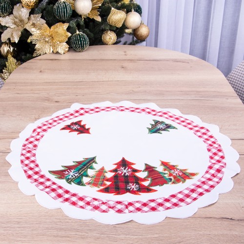 Serwetka świąteczna śr 60 cm YM81339 Choinki