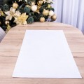 Bieżnik 40x85 cm wzór Rozetka 2A srebrne gwiazdki na białym