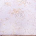 Pas świąteczny 40x220 cm wzór 390549/101 śnieżynki na kremowo-złotym tle