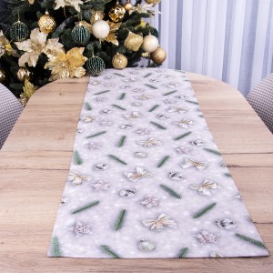 Pas świąteczny 40x120 cm wzór 22990/1001 świąteczne kokardki